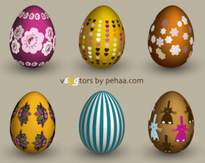 Ornate Easter Egg Vectors