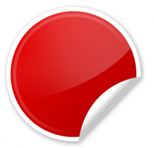 Glossy Red Sticker