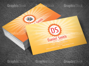 Head shop business card with sunburst design