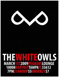 The White Owls Poster Design by Patrick Hedgecoth