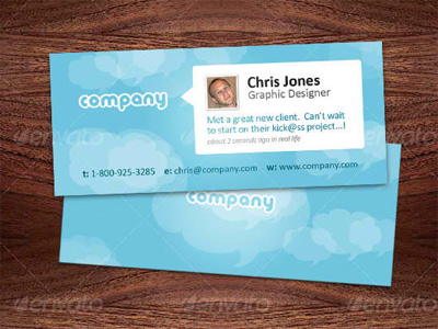 Twitter business card