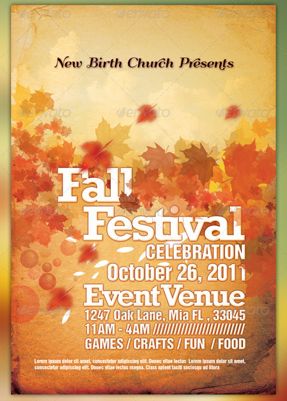 Church Fall Festival Flyer Template