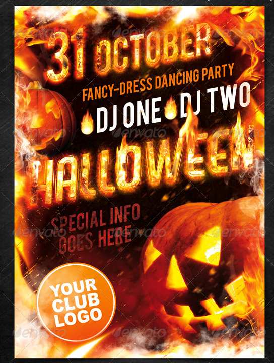 Halloween Poster and Flyer PSD Template