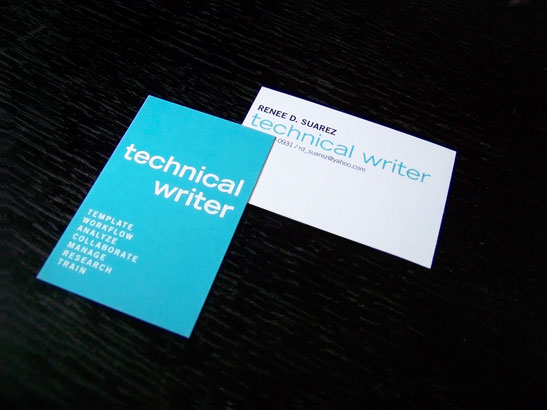 Modern Writer Business Card Design