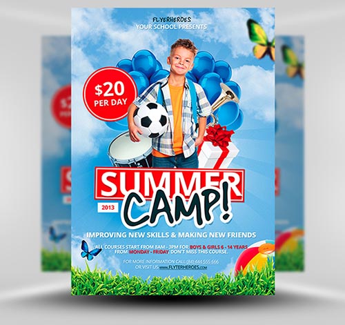 Summer Camp flyer freebie