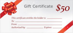 Order Custom Gift Certificates Online